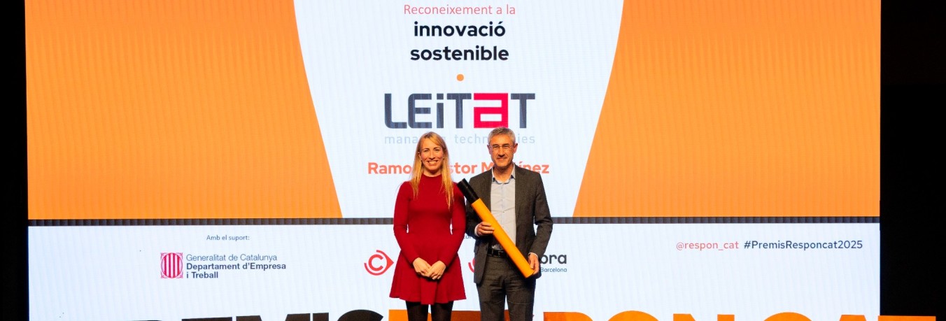 Ramon Pastor, president de Leitat, recull el premi Respon.cat