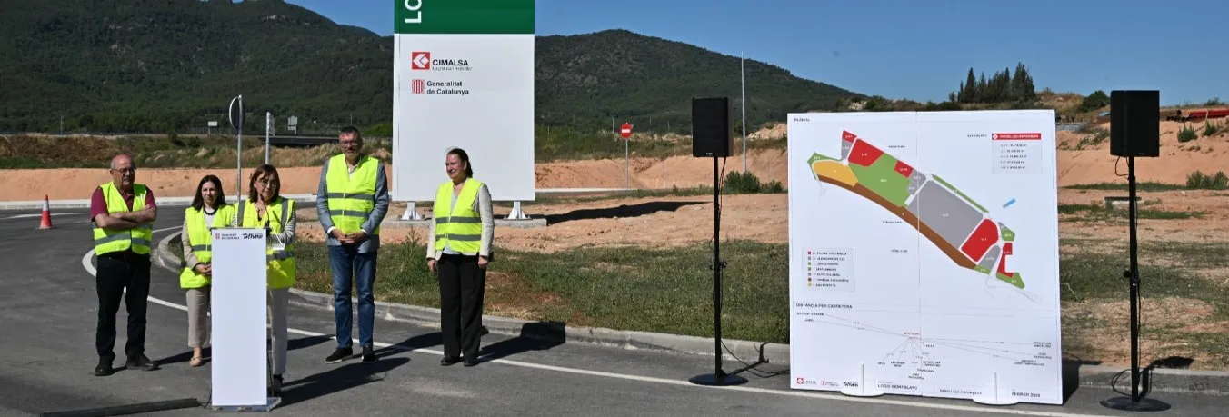 La consellera Paneque visita les obres del LOGIS Montblanc, el nou pol logístic estratègic per a Catalunya