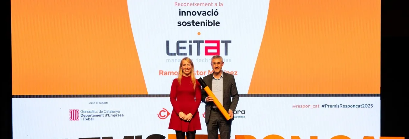 Ramon Pastor, president de Leitat, recull el premi Respon.cat